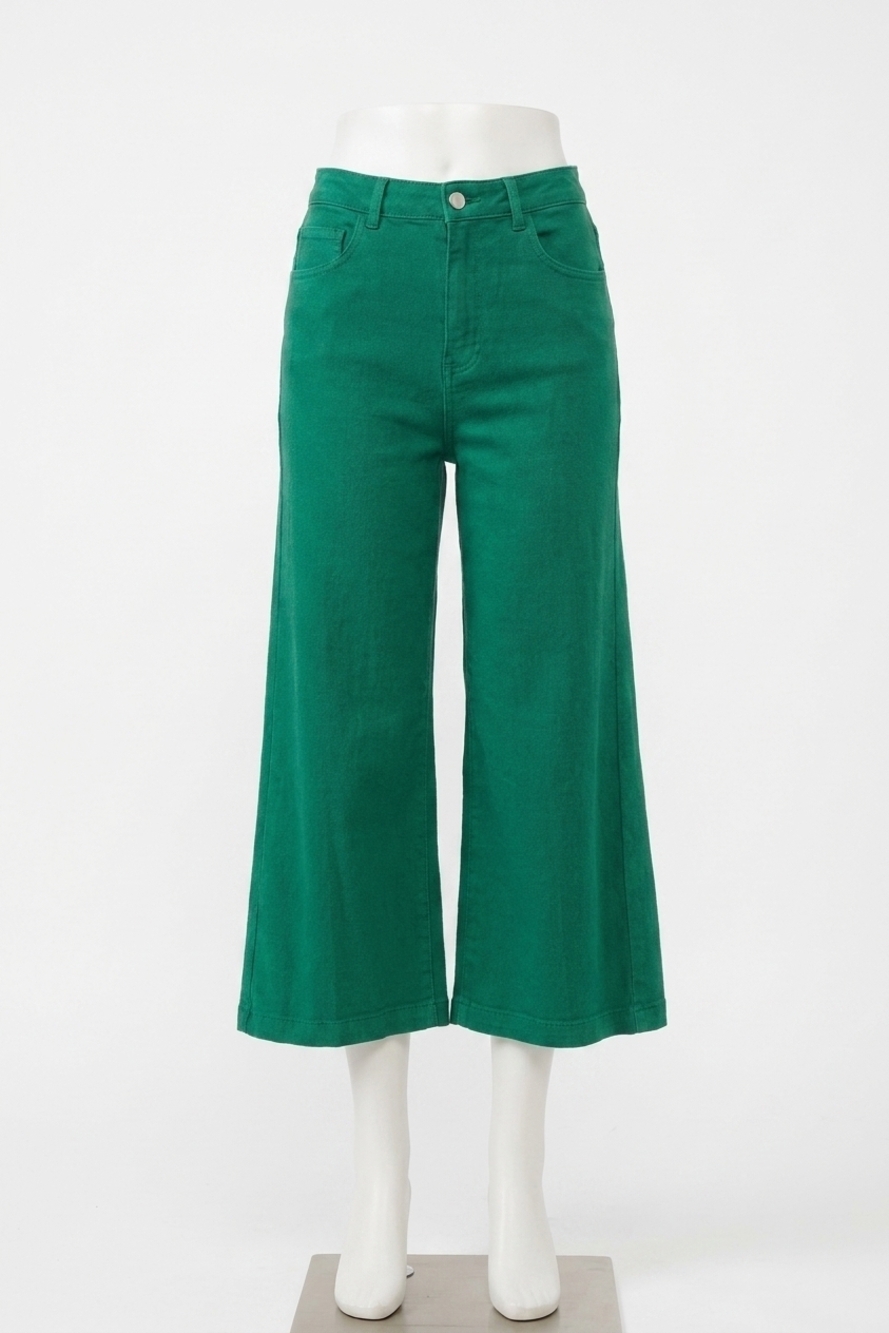 NEW DEAR JOHN DENIM audrey super high rise cropped wide leg pants in galapagos g
